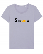 Strong Tricou mânecă scurtă guler larg fitted Damă Expresser