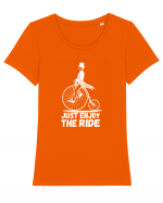 Just Enjoy The Ride Tricou mânecă scurtă guler larg fitted Damă Expresser