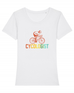 Cycologist Colors Tricou mânecă scurtă guler larg fitted Damă Expresser