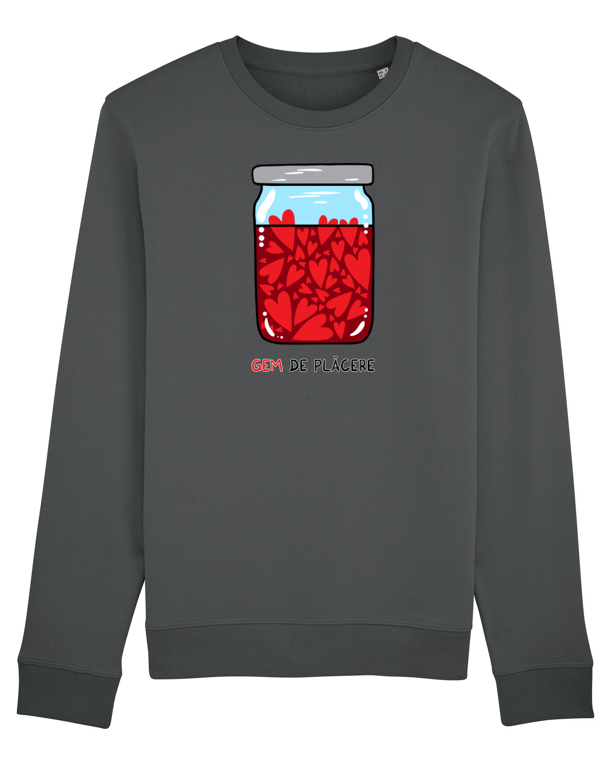 Bluză mânecă lungă Unisex Rise Anthracite