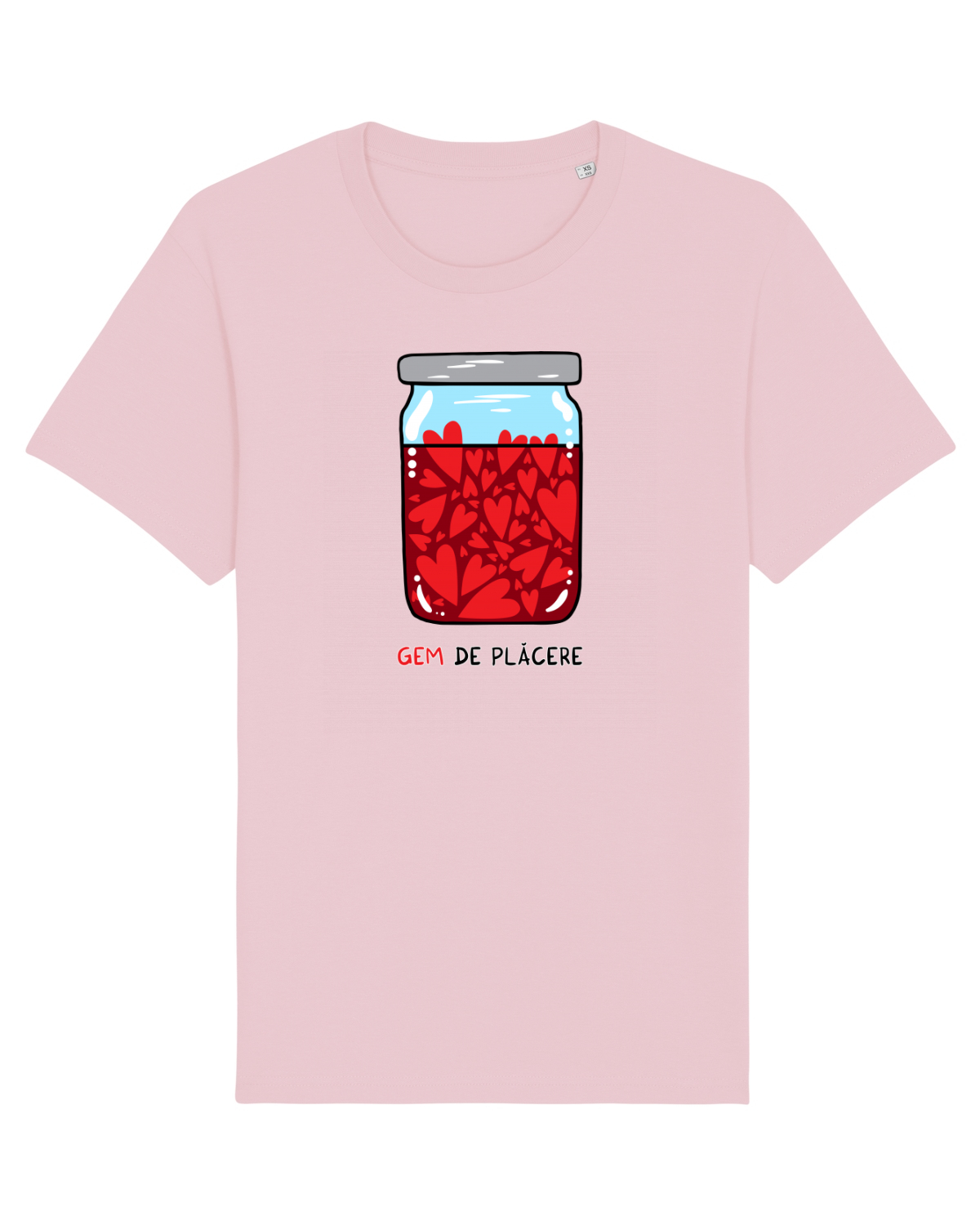Tricou mânecă scurtă Unisex Rocker Cotton Pink
