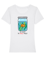 Nu sunt în apele mele Tricou mânecă scurtă guler larg fitted Damă Expresser