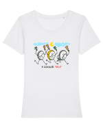 3 ceasuri rele Tricou mânecă scurtă guler larg fitted Damă Expresser