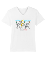 3 ceasuri rele Tricou mânecă scurtă guler V Bărbat Presenter