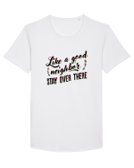 Like a good neighbour stay over there Tricou mânecă scurtă guler larg Bărbat Skater