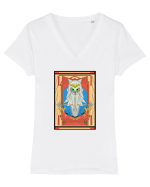 Minerva Tricou mânecă scurtă guler V Damă Evoker
