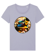 Trendster Tricou mânecă scurtă guler larg fitted Damă Expresser