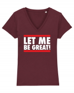 Let me be great Tricou mânecă scurtă guler V Damă Evoker