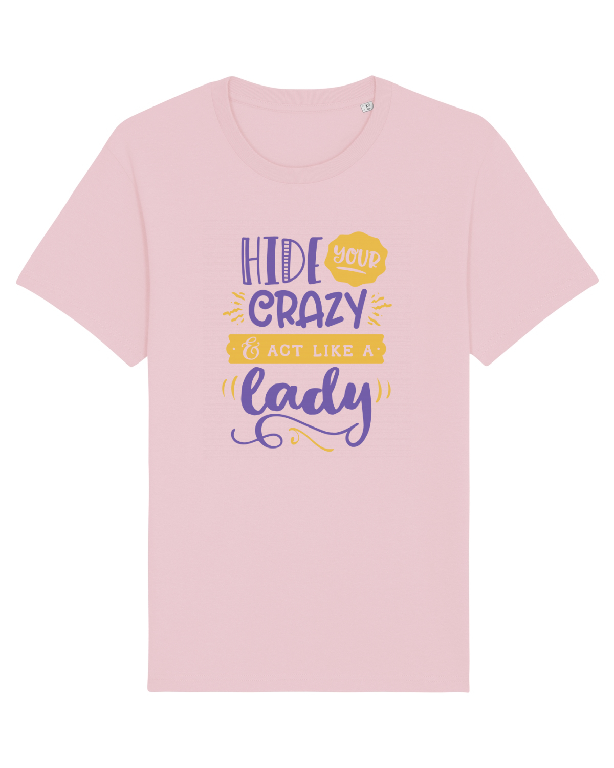 Tricou mânecă scurtă Unisex Rocker Cotton Pink