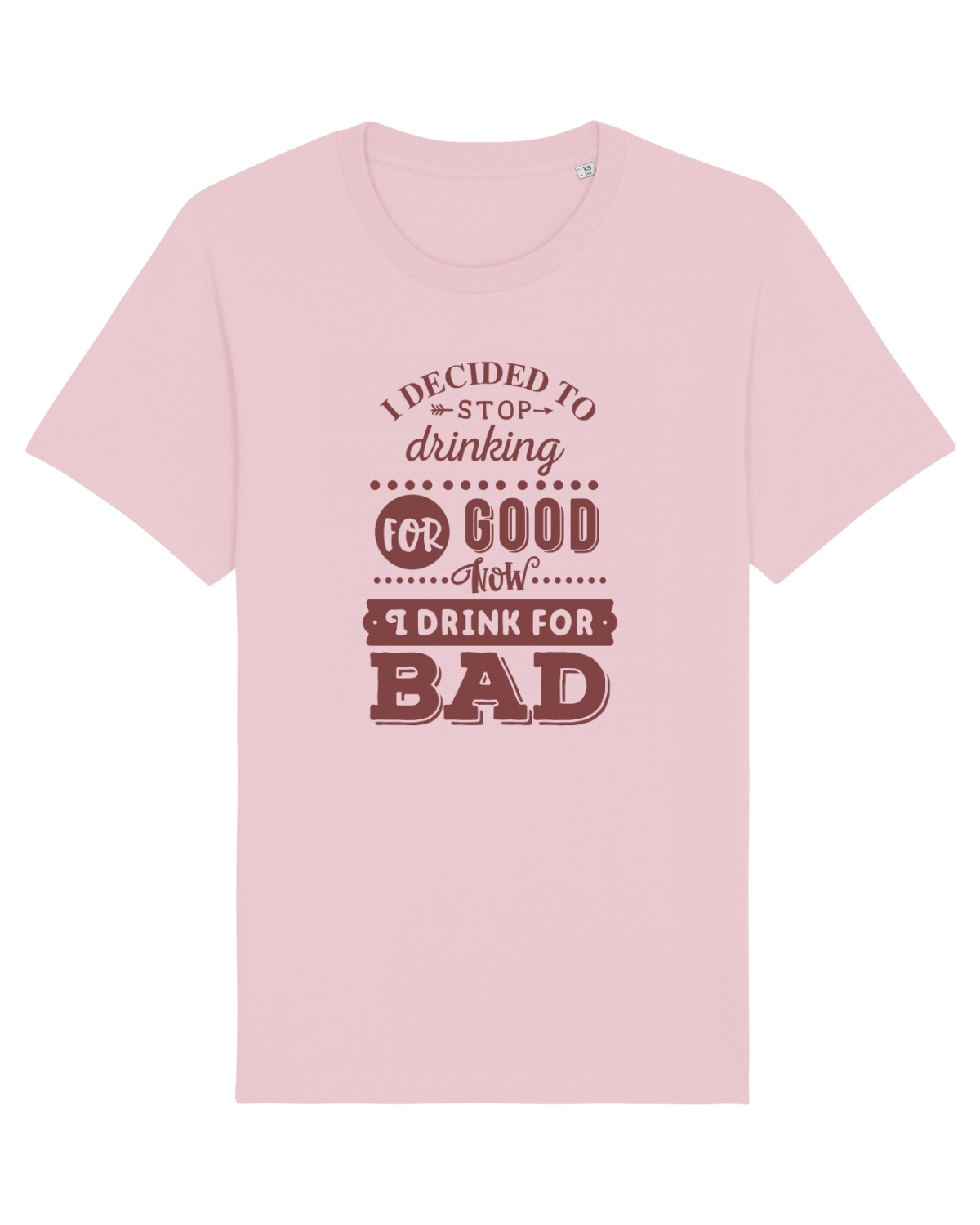 Tricou mânecă scurtă Unisex Rocker Cotton Pink