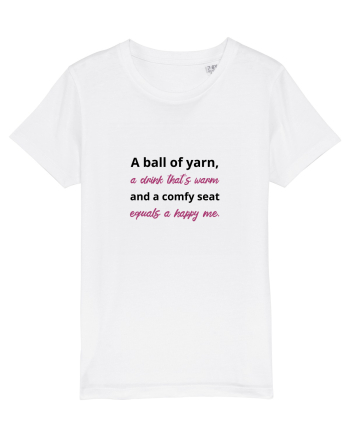 Yarn, Drink, Seat, Happy (negru si roz) White