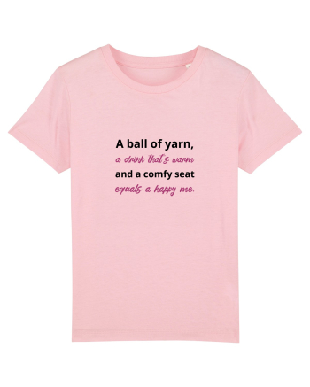 Yarn, Drink, Seat, Happy (negru si roz) Cotton Pink