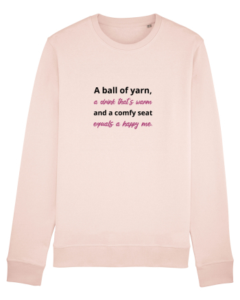 Yarn, Drink, Seat, Happy (negru si roz) Candy Pink