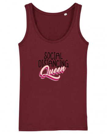 Social Distancing Queen Burgundy