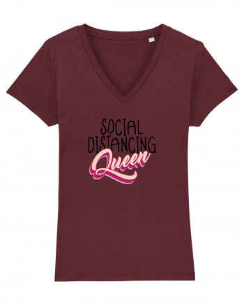 Social Distancing Queen Burgundy