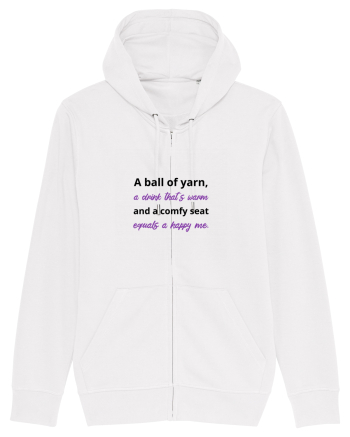 Yarn, Drink, Seat, Happy (negru si mov) White