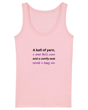 Yarn, Drink, Seat, Happy (negru si mov) Cotton Pink