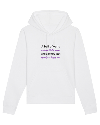 Yarn, Drink, Seat, Happy (negru si mov) White
