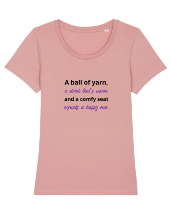 Yarn, Drink, Seat, Happy (negru si mov) Canyon Pink