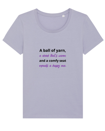 Yarn, Drink, Seat, Happy (negru si mov) Lavender