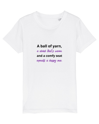 Yarn, Drink, Seat, Happy (negru si mov) White