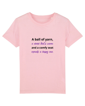 Yarn, Drink, Seat, Happy (negru si mov) Cotton Pink