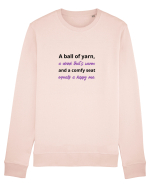 Yarn, Drink, Seat, Happy (negru si mov) Bluză mânecă lungă Unisex Rise