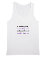 Yarn, Drink, Seat, Happy (negru si mov) Maiou Bărbat Runs
