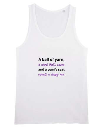 Yarn, Drink, Seat, Happy (negru si mov) White