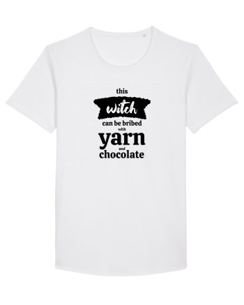 This Witch can be bribed with yarn and chocolate. White