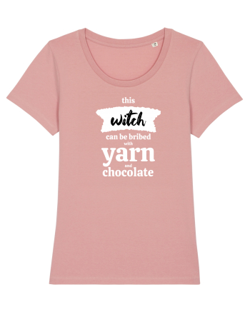 This Witch can be bribed with yarn and chocolate. (alb) Canyon Pink