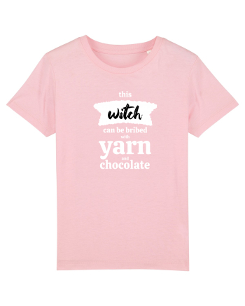 This Witch can be bribed with yarn and chocolate. (alb) Cotton Pink