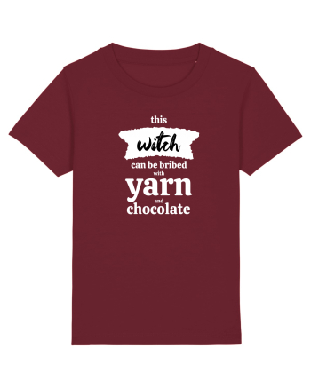 This Witch can be bribed with yarn and chocolate. (alb) Burgundy