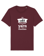 This Witch can be bribed with yarn and chocolate. (alb) Tricou mânecă scurtă Unisex Rocker