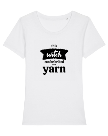 This Witch can be bribed with yarn. White