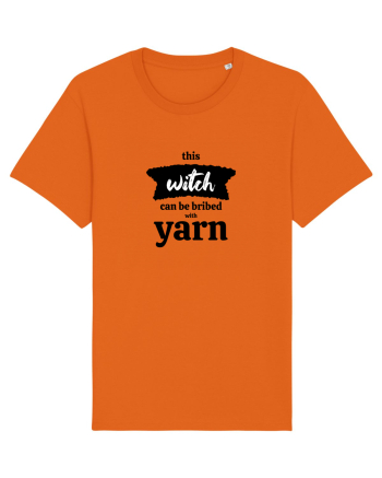 This Witch can be bribed with yarn. Bright Orange