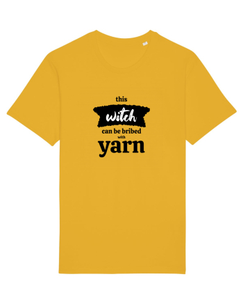 This Witch can be bribed with yarn. Spectra Yellow