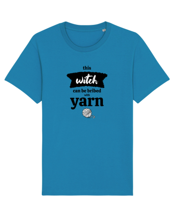 This Witch can be bribed with yarn. (ghem alb) Azur