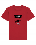 This Witch can be bribed with yarn. (ghem alb) Tricou mânecă scurtă Unisex Rocker