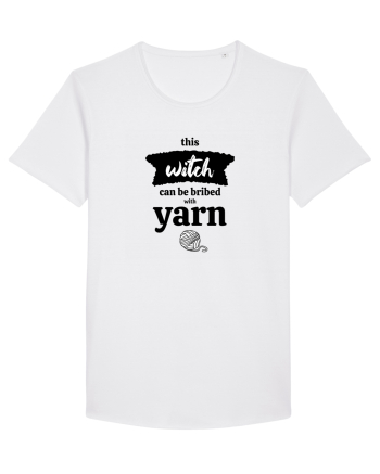 This Witch can be bribed with yarn. (ghem alb) White