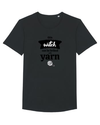 This Witch can be bribed with yarn. (ghem alb) Black