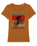 Pentru Ciclisti Tricou mânecă scurtă guler larg fitted Damă Expresser