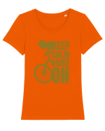 Pentru Ciclisti Tricou mânecă scurtă guler larg fitted Damă Expresser