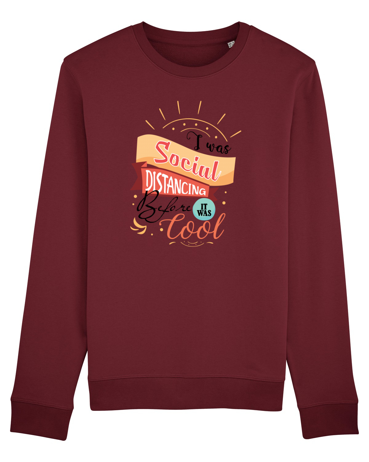 Bluză mânecă lungă Unisex Rise Burgundy