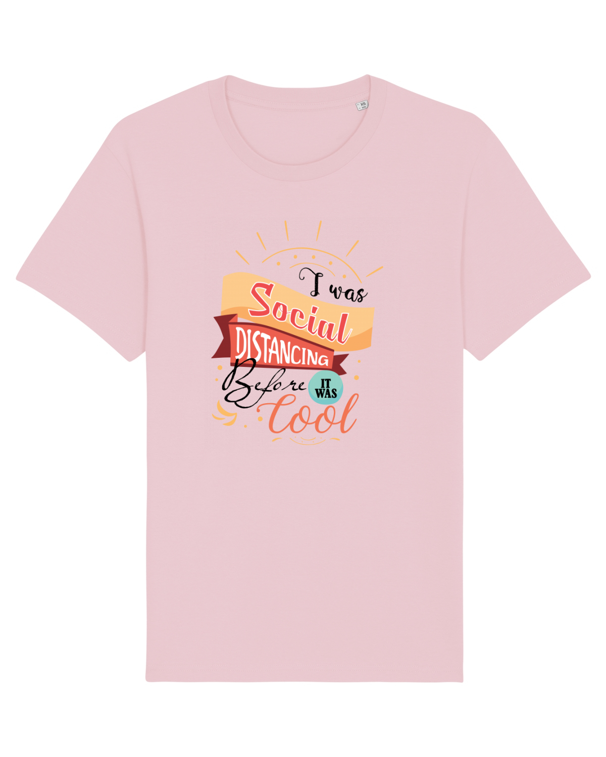 Tricou mânecă scurtă Unisex Rocker Cotton Pink