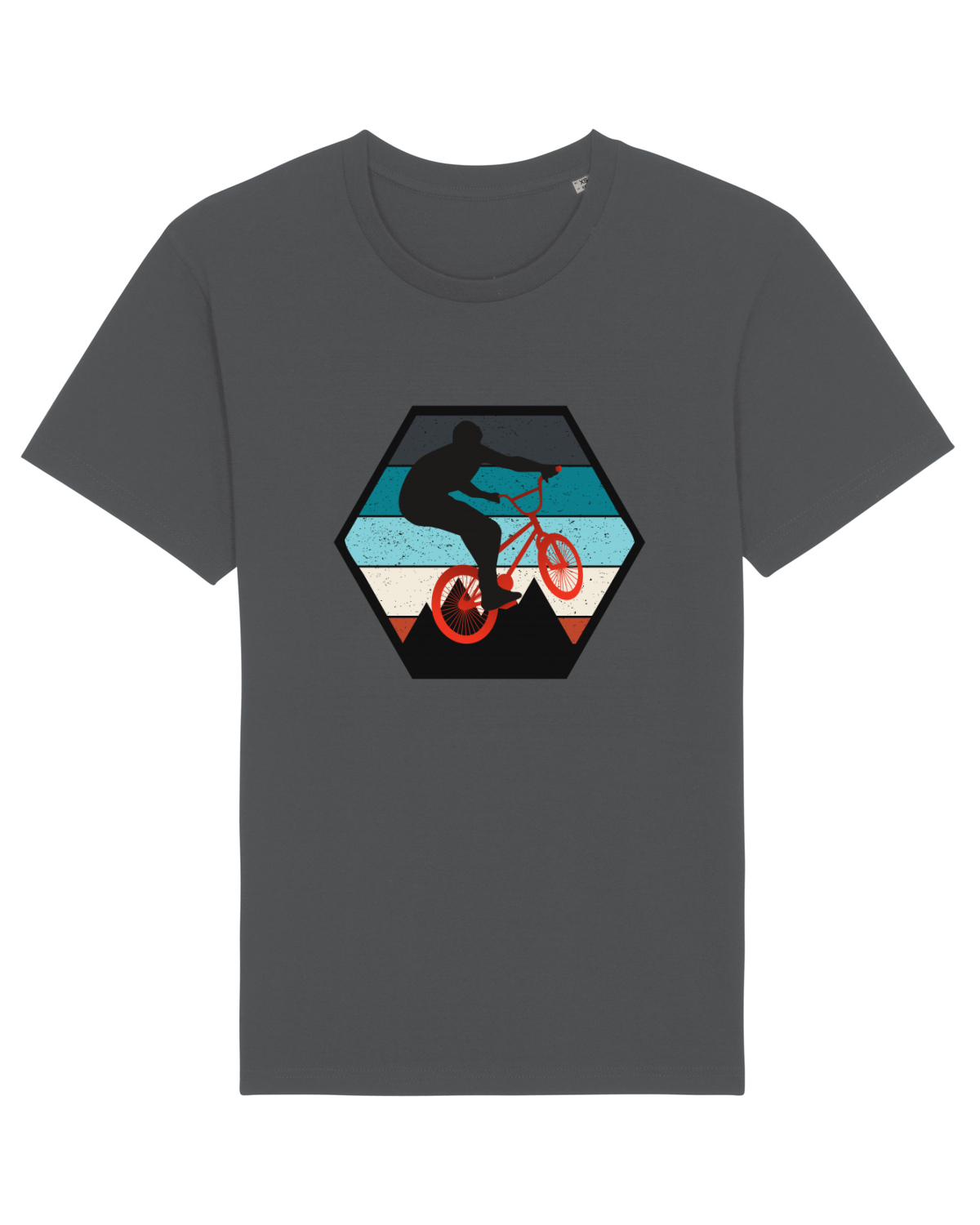 Tricou mânecă scurtă Unisex Rocker Anthracite