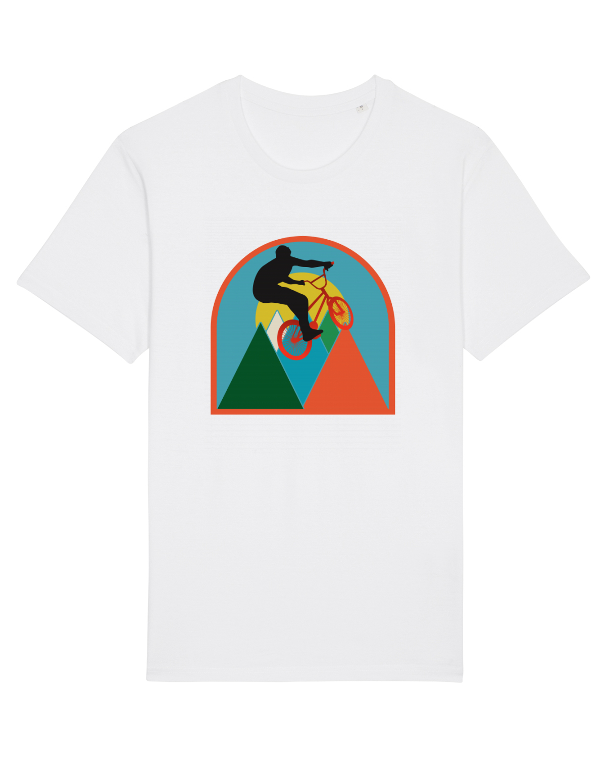 Tricou mânecă scurtă Unisex Rocker White