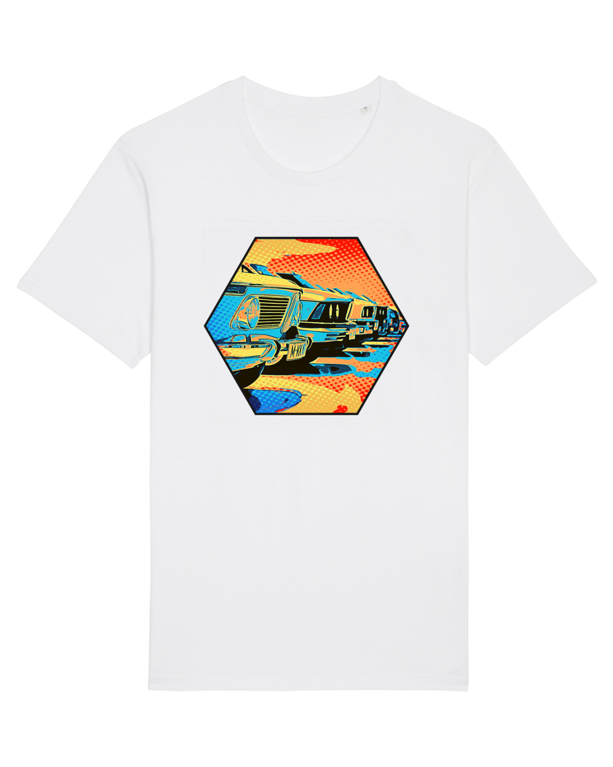 Tricou mânecă scurtă Unisex Rocker White