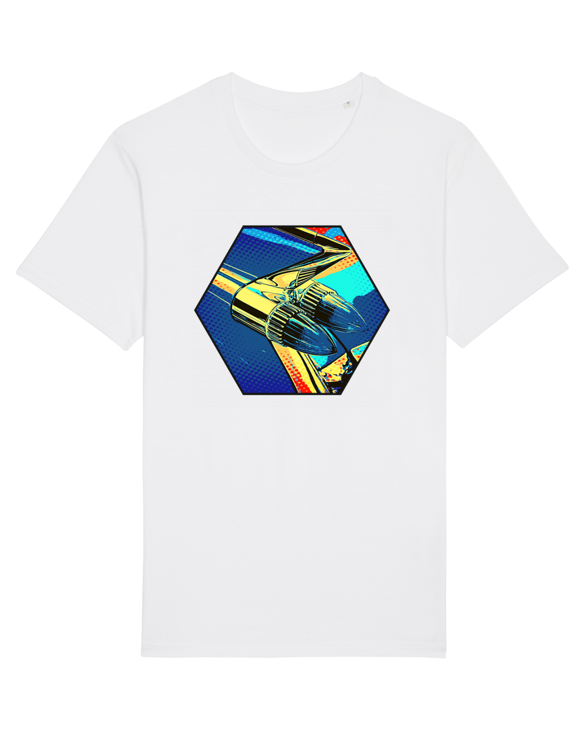 Tricou mânecă scurtă Unisex Rocker White