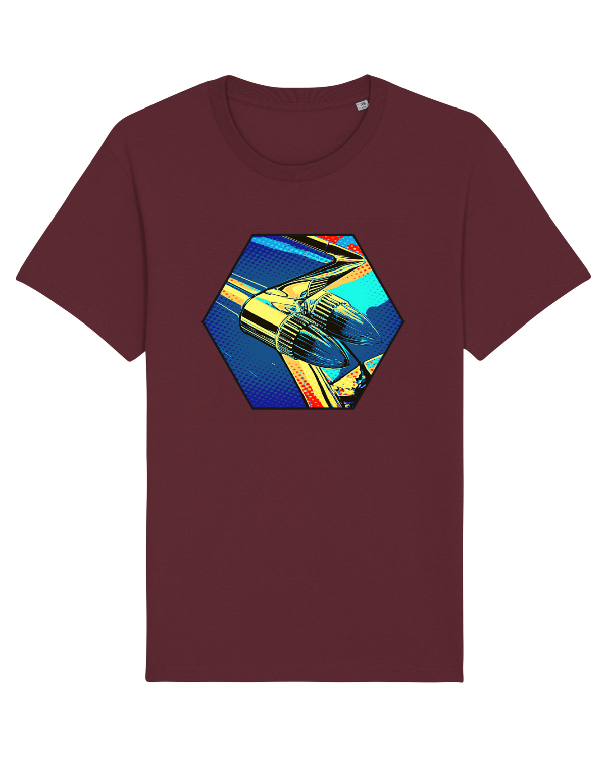 Tricou mânecă scurtă Unisex Rocker Burgundy